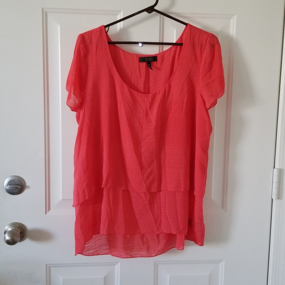 Coral blouse